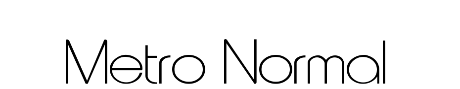 Metro Normal Font Download Free
